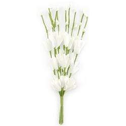 AussieSuperStore Art & Craft Essentials White Foam Tulip Flowers With Spray (in 2 colours) Foam Tulip Flowers With Spray (in 2 colours) | Artificial Flower Party Decoration 9331468058427 FCFL03
